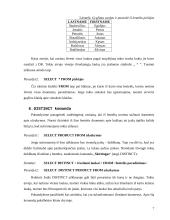 SQL kalboje naudojama užklausa [SELECT] ir pagrindinės jos funkcijos 7 puslapis