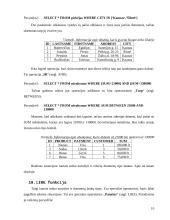 SQL kalboje naudojama užklausa [SELECT] ir pagrindinės jos funkcijos 10 puslapis