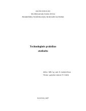 Technologinės praktikos ataskaita: medienos apdirbimo cechas UAB "Fornestas"