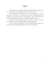 Įmonės ekonominė analizė: AB "Lietuvos energija" 3 puslapis