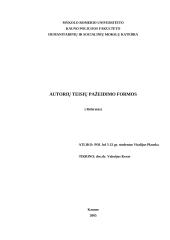 Autorių teisių pažeidimo formos 1 puslapis