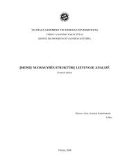 Įmonių nuosavybės struktūrų Lietuvoje analizė
