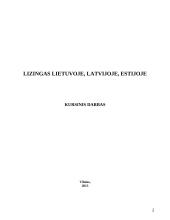Lizingas Lietuvoje, Latvijoje, Estijoje