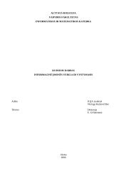 Informacinė įmonės veikla ir vystymasis