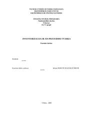 Inventorizacija ir jos pravedimo tvarka