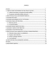 Išsivysčiusių šalių tarptautinė ekonominė politika: Kanados atvejis