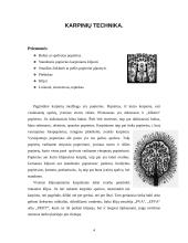 Karpiniai. Karpinio technikos taikymo galimybės menineme ugdyme 5 puslapis