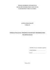 Viešųjų elektroninių paslaugų teikimas naudojant informacines technologijas  1 puslapis