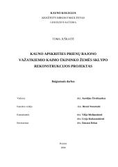 Kauno apskrities Prienų rajono Važatkiemio kaimo ūkininko žemės sklypo rekonstrukcijos projektas 1 puslapis