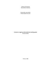 Lietuvos regionų ekonominiai netolygumai 1 puslapis