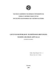Lietuvos Respublikos (LR) ir Didžiosios Britanijos (DB) teisinės aplinkos apžvalga