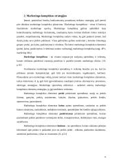 Įmonės marketingo komplekso strategijos 5 puslapis