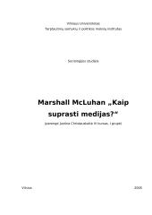 M. McLuhan "Kaip suprasti medijas?"