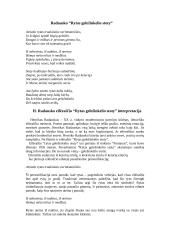 H. Radausko eilėraščio “Rytas geležinkelio stoty” interpretacija