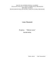 Projektas: "Būkime kartu" 1 puslapis