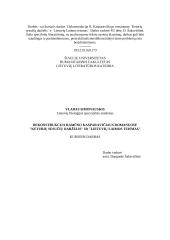 Dekonstrukcija Ramūno Kasparavičiaus romanuose "Keturių sesučių darželis" ir "Lietuvių laimos teismas"