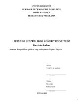 Lietuvos Respublikos pilietis kaip valstybės valdymo dalyvis