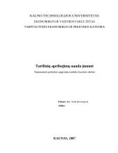 Tarifinių apribojimų nauda įmonei 1 puslapis