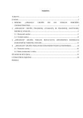 Veiklos analizė: drabužių pardavimas APB "Apranga"