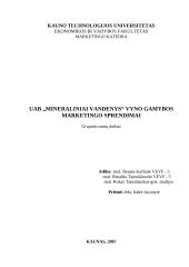 Vyno gamybos marketingo sprendimai: UAB "Mineraliniai vandenys" 1 puslapis
