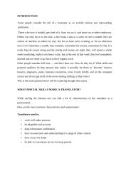 Characteristics of translator 1 puslapis