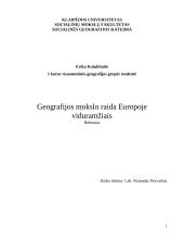Geografijos mokslo raida Europoje viduramžiais 1 puslapis