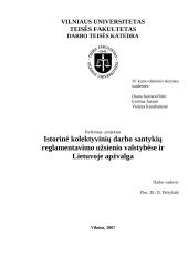 Istorinė kolektyvinių darbo santykių reglamentavimo užsienio valstybėse ir Lietuvoje apžvalga