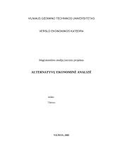 Alternatyvų ekonominė analizė 1 puslapis