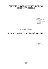 Europos Sąjungos (ES) regioninė politika