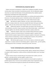 Individualizuotos programos paskirtis ir sudarymo strategija 8 puslapis