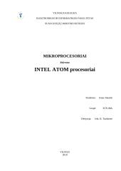INTEL ATOM procesoriai