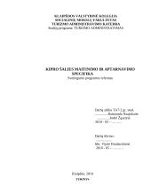 Kipro šalies maitinimo ir aptarnavimo specifika 1 puslapis