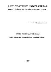Kolektyvinio ginčo nagrinėjimo procedūra (schema) 1 puslapis