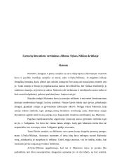 Lietuvių literatūros vertinimas A. Nykos-Niliūno kritikoje 2 puslapis