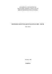 Mažosios Lietuvos lietuvių knyga 1809 – 1919 metais