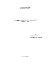 Pedagogas besikeičiančioje visuomenėje