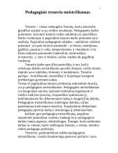 Pedagoginis trenerio meistriškumas