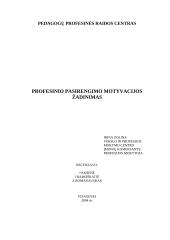 Profesinio pasirengimo motyvacijos žadinimas