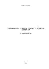 Psichologiniai veiksniai, lemiantys sėkmingą mokymąsi