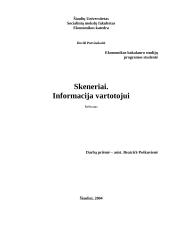 Skeneriai. Informacija vartotojui