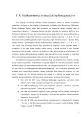T.R. Malthus kaip demografas. Situacija šių dienų pasaulyje 5 puslapis
