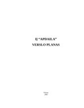Verslo planas: langų sandarinimas ir apdailos darbai "Apdaila"