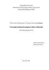 Vyresniųjų mokinių dvasingumo raiškos tendencijos
