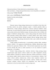 Viešųjų paslaugų administravimas Lietuvos savivaldybėse: situacija, problemos, perspektyvos 3 puslapis
