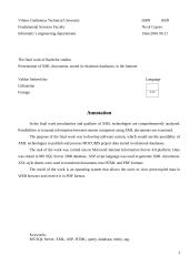 XML dokumentų saugomų reliacinėse duomenų bazėse publikavimas Internete 3 puslapis