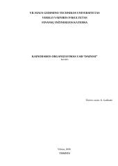 Kainodaros organizavimas: UAB "Dainiai"