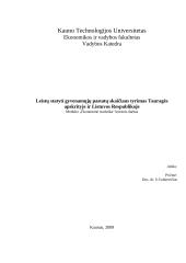 Leistų statyti gyvenamųjų pastatų skaičiaus tyrimas Tauragės apskrityje ir Lietuvos Respublikoje (LR)