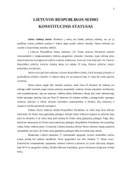 Lietuvos Respublikos (LR) Seimo konstitucinis statusas 2 puslapis