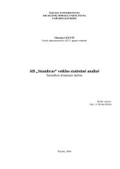 Statistinė analizė: alkoholinių gėrimų gamyba AB "Stumbras"