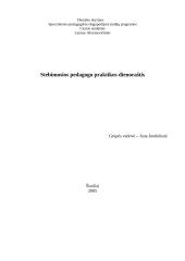 Stebimosios pedagogo praktikos dienoraštis